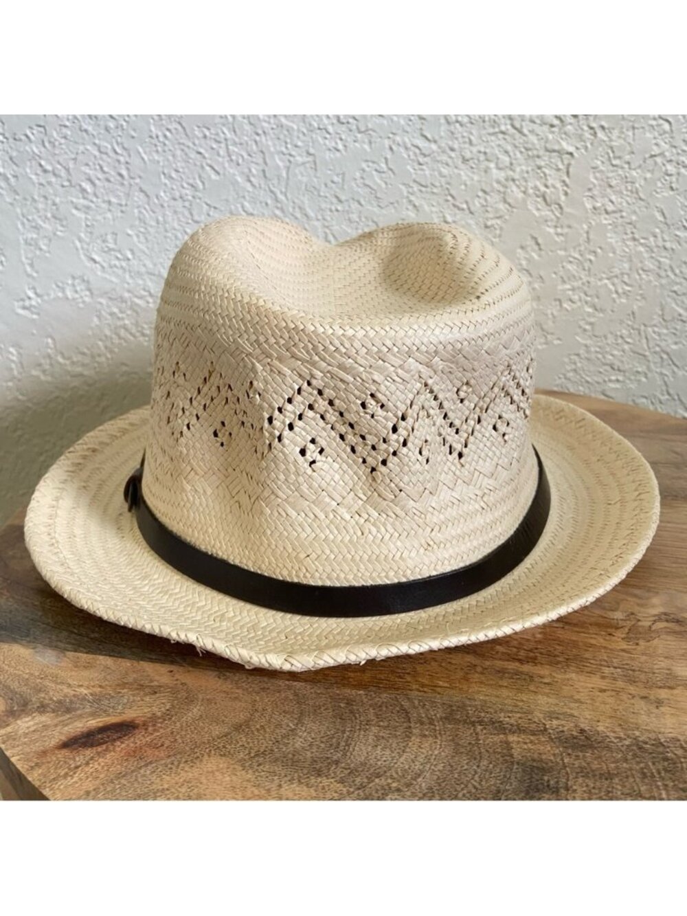 Lauren Ralph Lauren Women's Fedora Style Straw Hat With Leather Band One Size - Picture 2 of 7